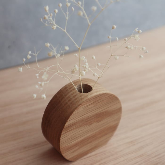 木製一輪挿し3点セット｜銘木のミニ花瓶